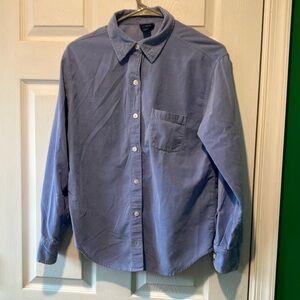 J crew corduroy Light Blue periwinkle Button-Up Shirt medium